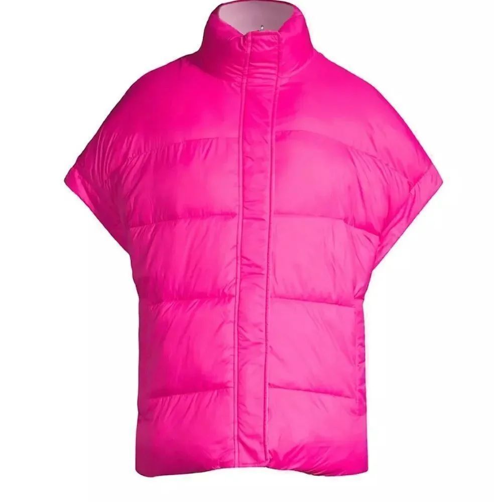 NWT-UGG-Light pink/hot pink-reversible Sydnee puffer vest- oversized-Size large